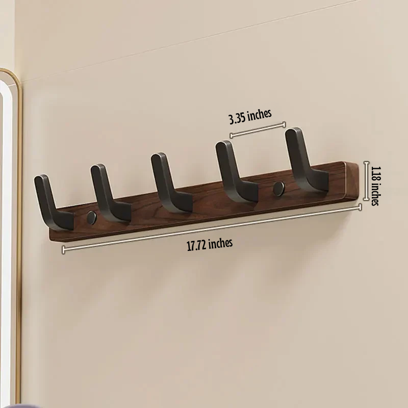 NordHaken | Wandgarderobenhaken | Minimalistisches Design | Holz & Metall | Platzsparende Aufbewahrung