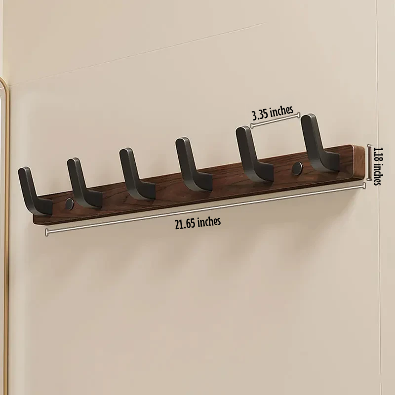 NordHaken | Wandgarderobenhaken | Minimalistisches Design | Holz & Metall | Platzsparende Aufbewahrung