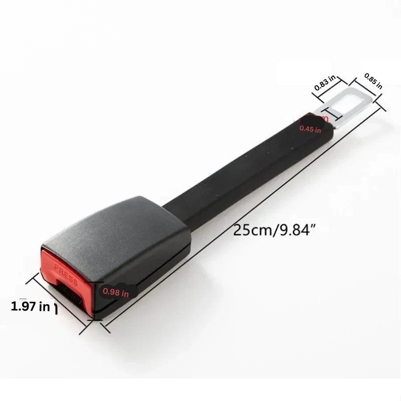 DriveEase | Sicherheitsgurtverlängerung mit starrem Steg | 28 cm Länge | Für Vorder- und Rücksitze