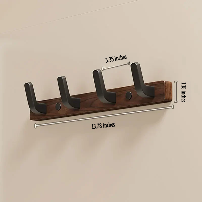 NordHaken | Wandgarderobenhaken | Minimalistisches Design | Holz & Metall | Platzsparende Aufbewahrung