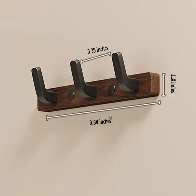 NordHaken | Wandgarderobenhaken | Minimalistisches Design | Holz & Metall | Platzsparende Aufbewahrung