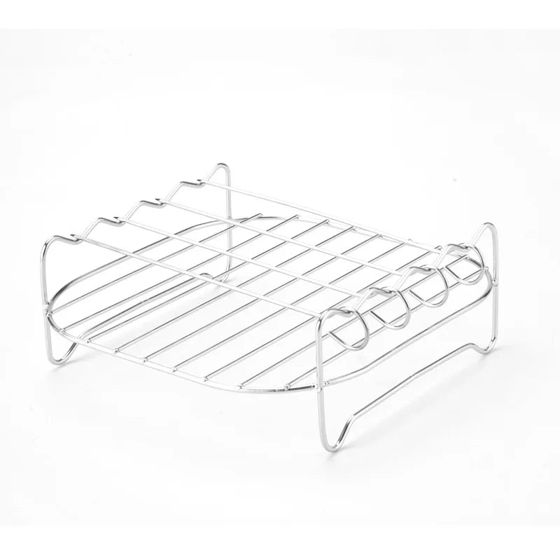 Grillvaro AllGrillPro BBQ Grill Set Made of Stainless Steel | With Skewers & Holder | For Grill, Airfryer & Steamer | Outdoor & Kitchen