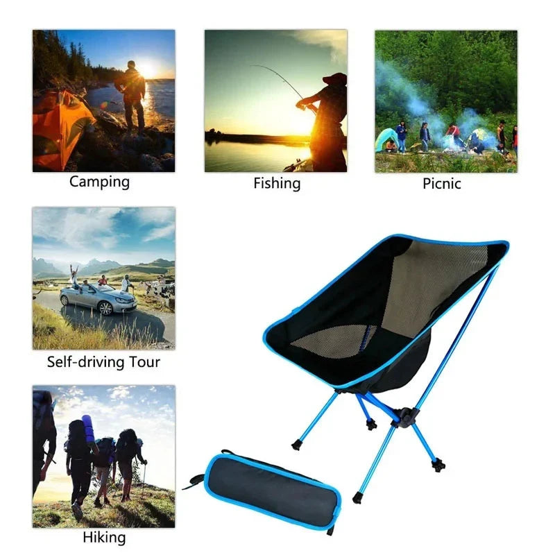 Camping Chair & Beach Blanket Set Flexora | Ultra Lightweight & Foldable | Includes Sand-Free Picnic Mat | For Beach, Hiking & Fishing