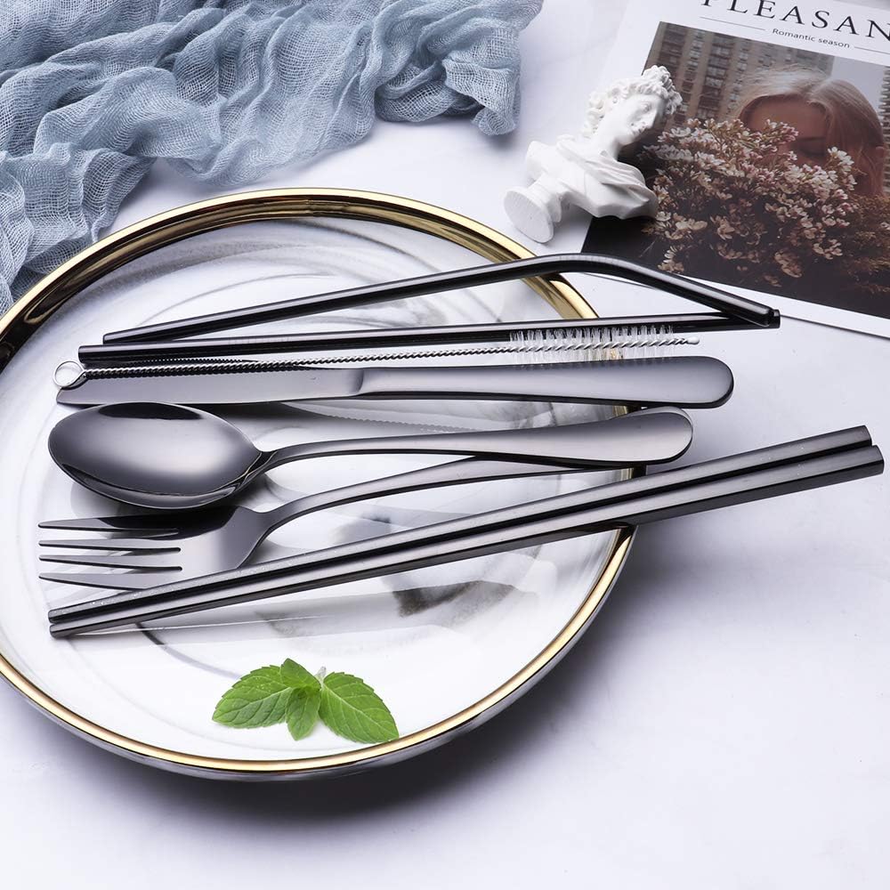 GoCutlery Cutlery Set | 4-piece for on the go | Stainless Steel & BPA-free | With Carrying Case