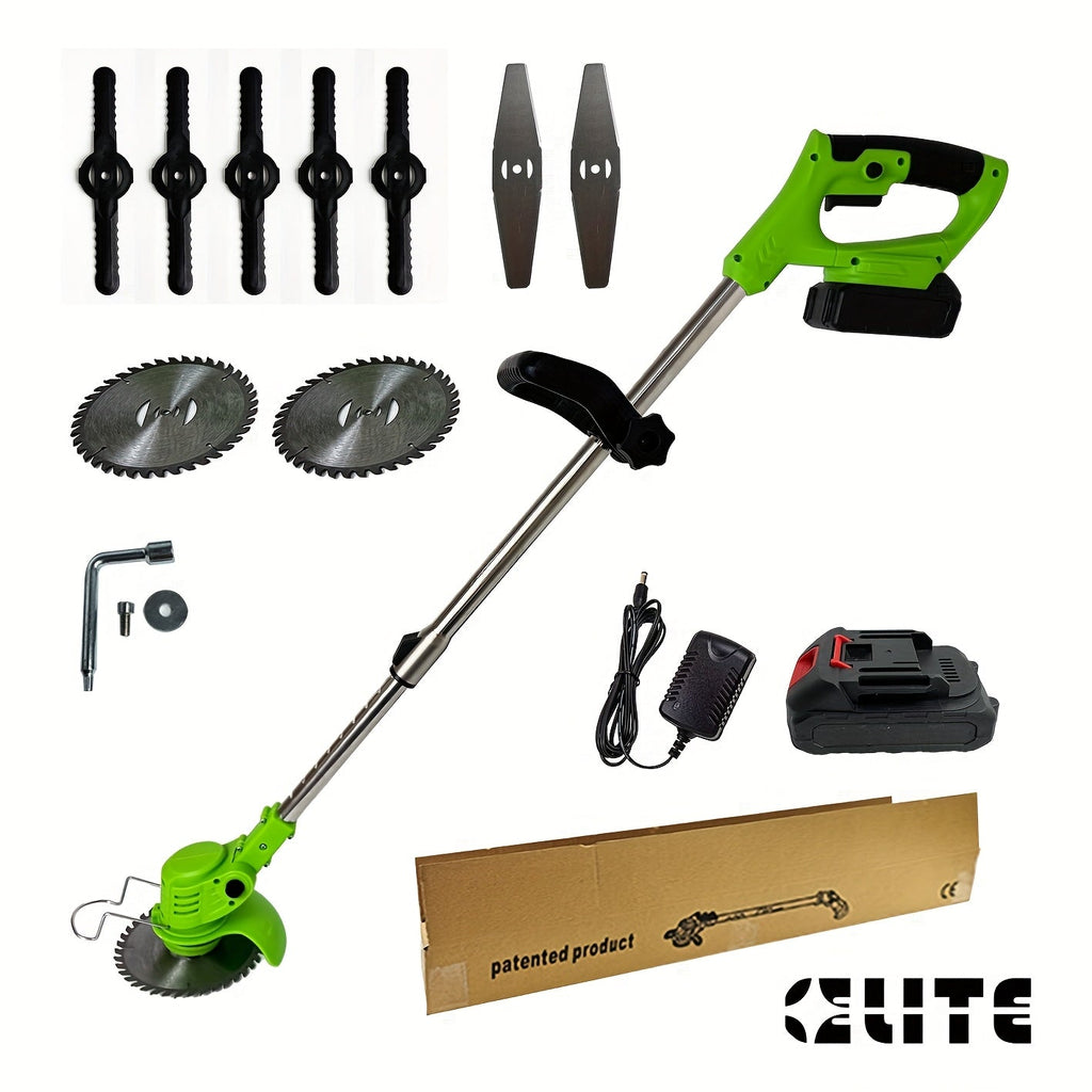Cordless Grass Trimmer GrünKraft | Adjustable | Multiple Blade Attachments | Lightweight & Portable