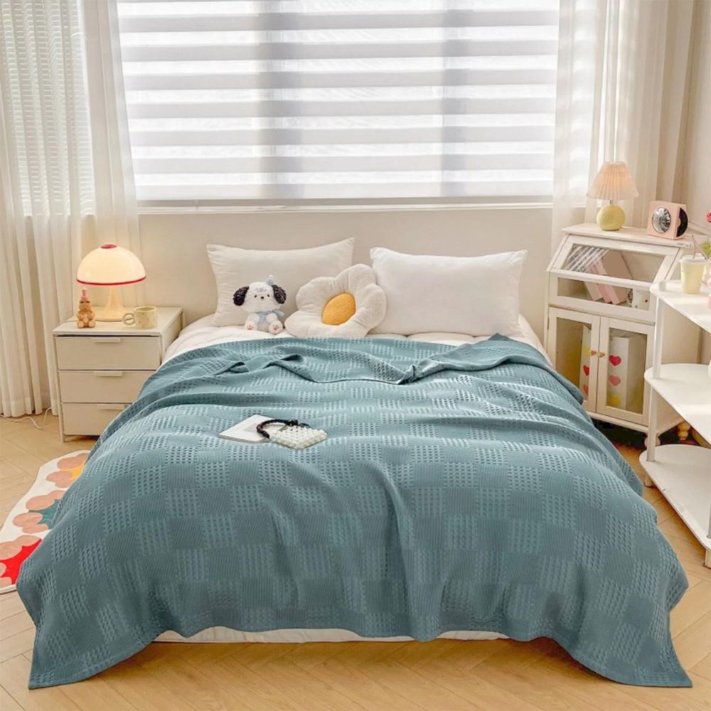 Cotura Waffle Blanket | 100% Organic Cotton | Breathable & Elegant | Waffle Texture
