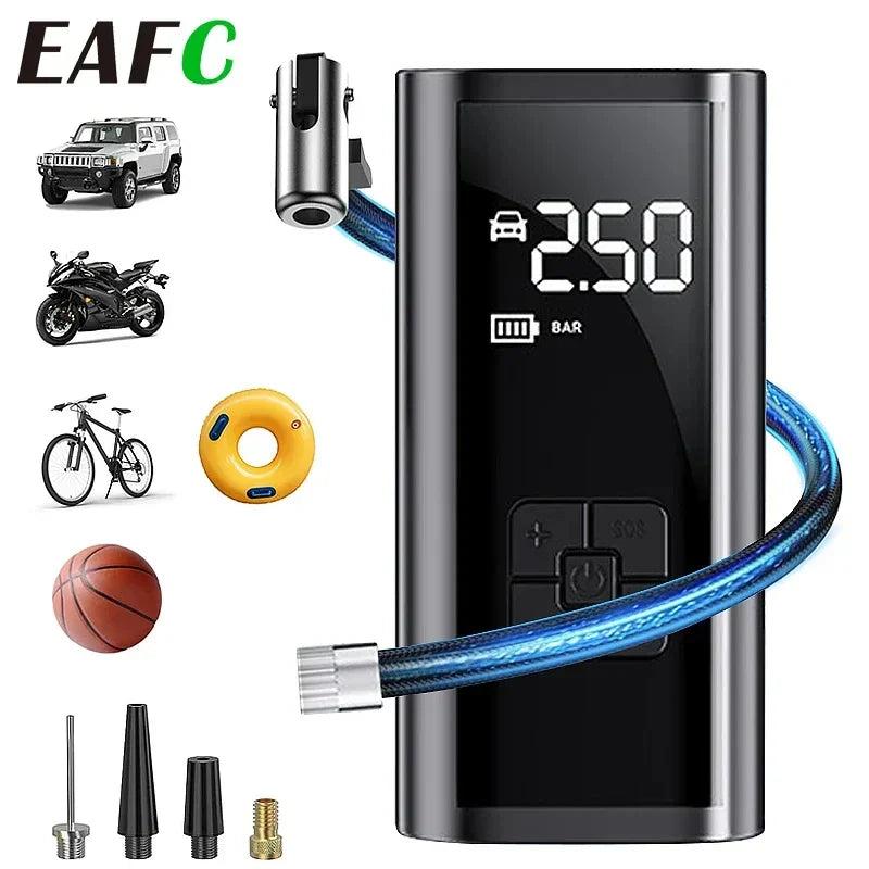 Air Compressor TURBOPUMP | 150 PSI Pressure | Wireless & Compact | 6000mAh Battery