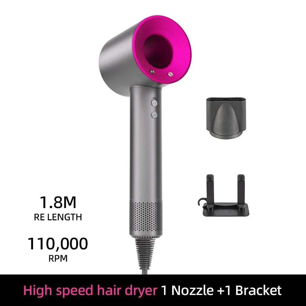Ion Hair Dryer | 200 Million Negative Ions | Intelligent Temperature Control | 110,000 RPM