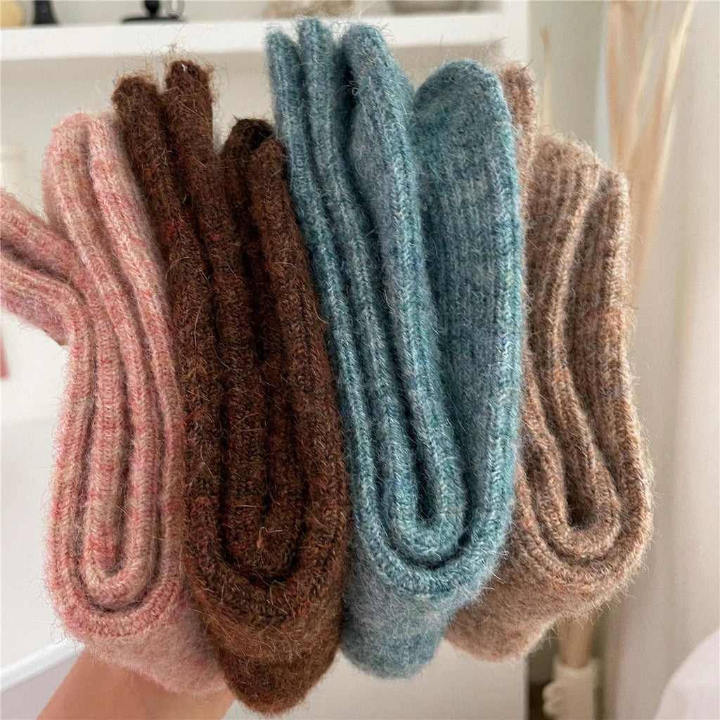 CuddleWarmth | Women's Thermal Socks | 9% Wool & Cashmere | Extra Thick & Soft | Japanese Knitting Style