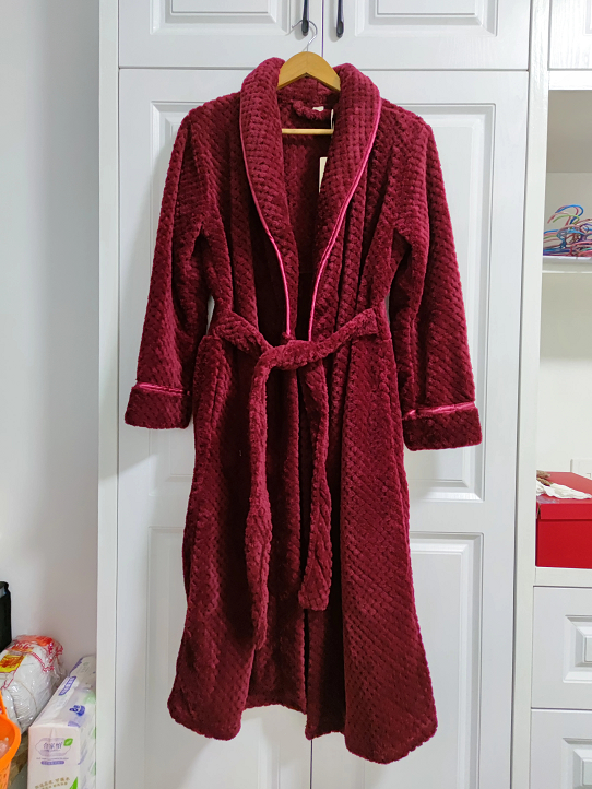 Bathrobe Long | Fluffy & Warm | With Shawl Collar & Belt