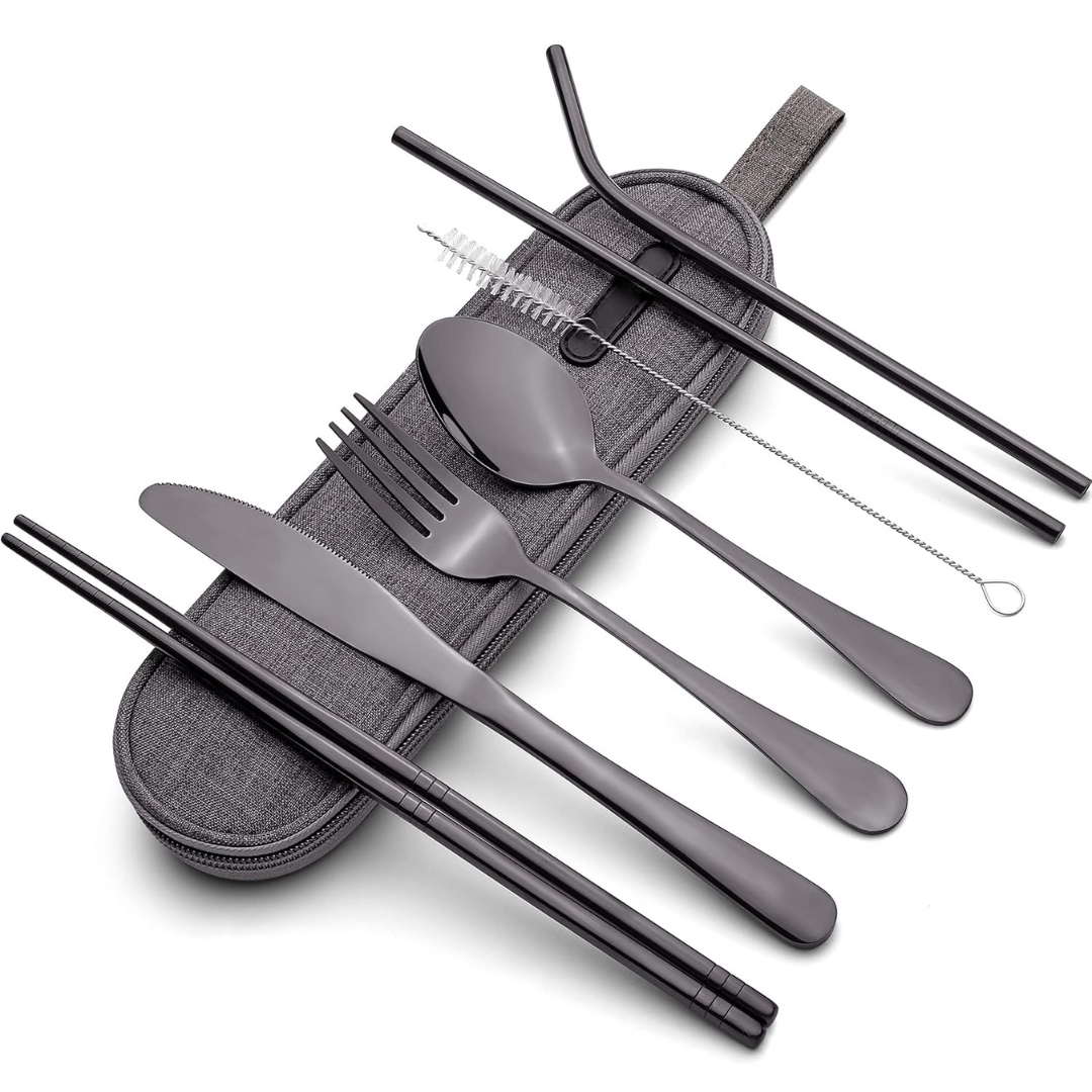 GoCutlery Cutlery Set | 4-Piece for On the Go | Stainless Steel & BPA-Free | With Carrying Case
