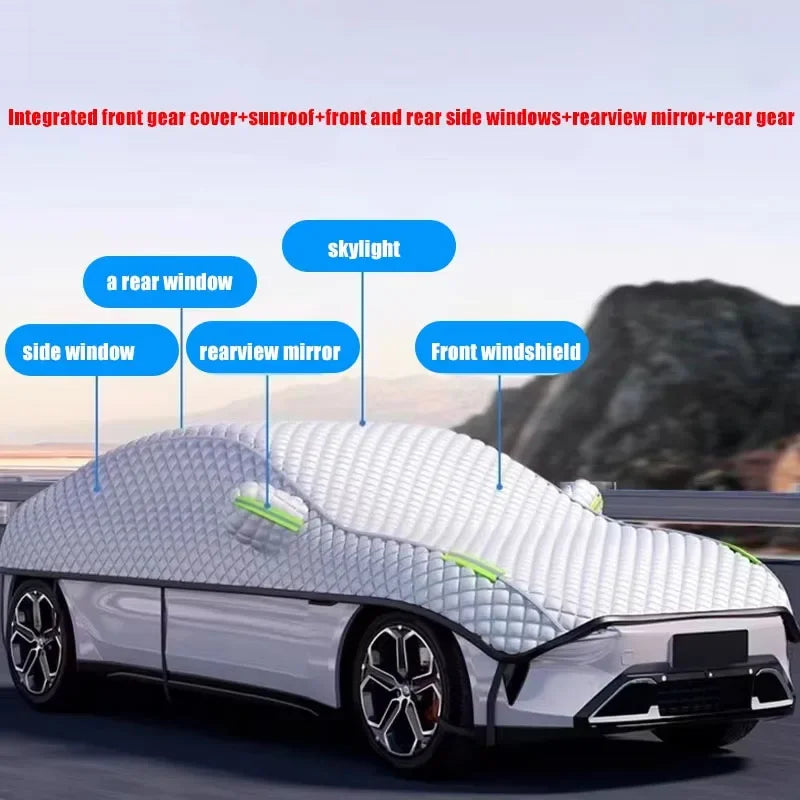 AutoProtect 4Season | Car Cover Half Garage | Waterproof & Heat Resistant | Frost, Sun & Hail Protection | All-Season Cover