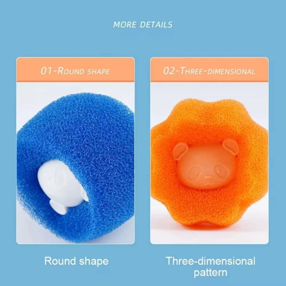 FellFix Cleaning Balls | 5-Piece Pet Hair Remover Set | For Washing Machine & Dryer | Reusable & Portable