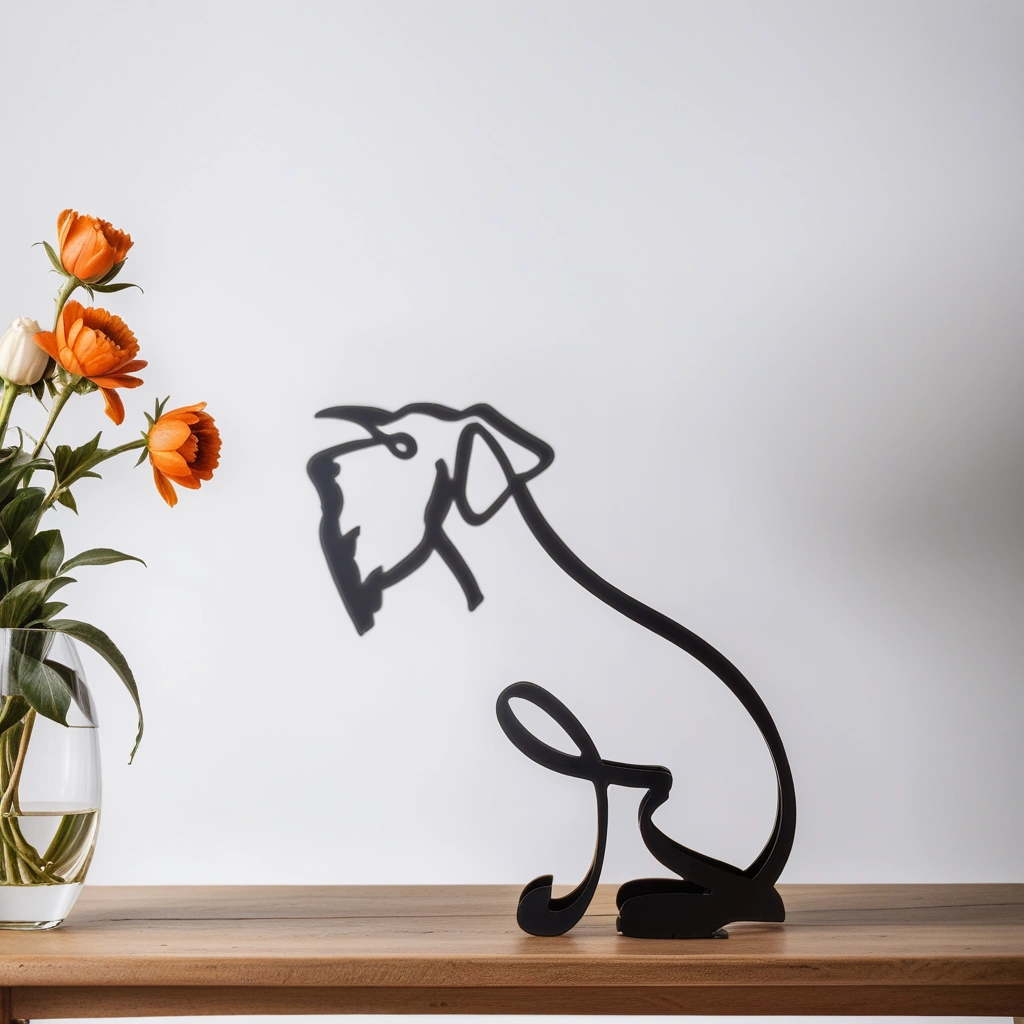 Artipaws Abstract Dog Sculpture | Modern Design | High-Quality Art Figurine | For Shelf & Table