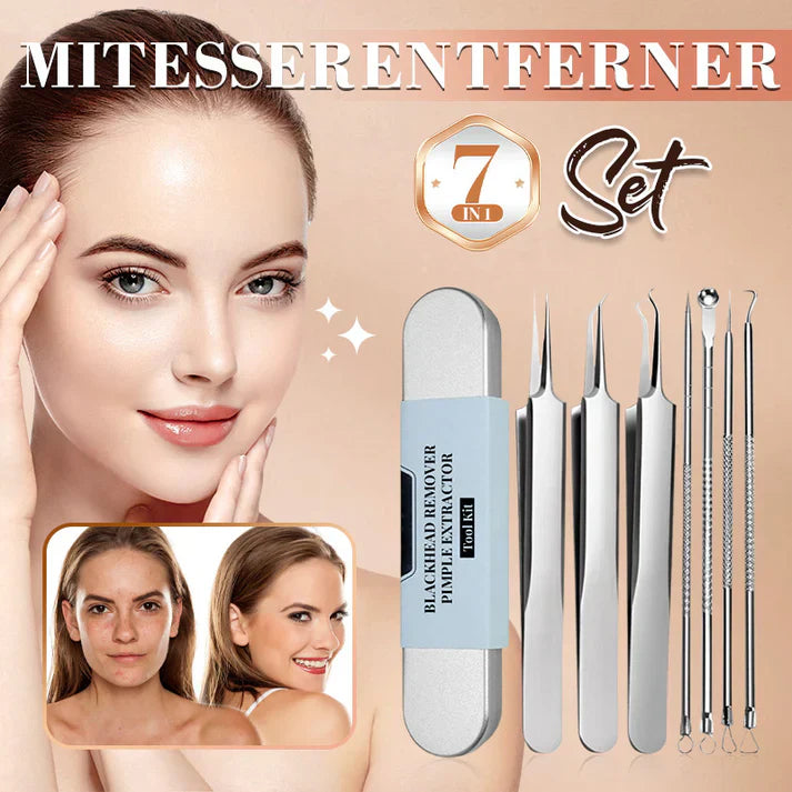 Blackhead Remover Set PureSkinX | Precise & Hygienic | Stainless Steel Tools for Clear Skin