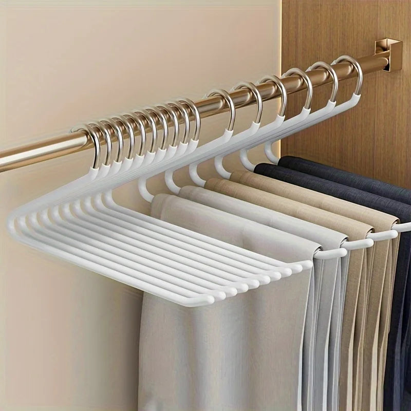 Clothoria | Open Trouser Hangers | Space-Saving & Stable | Metal with Anti-Rust Coating