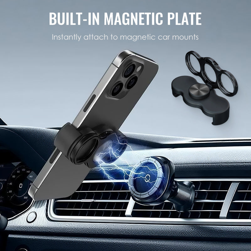 Griparo | Smartphone-Fingerring Halterung | 360° Drehbar & Klappbar | Magnetischer Handyhalter aus Zinklegierung