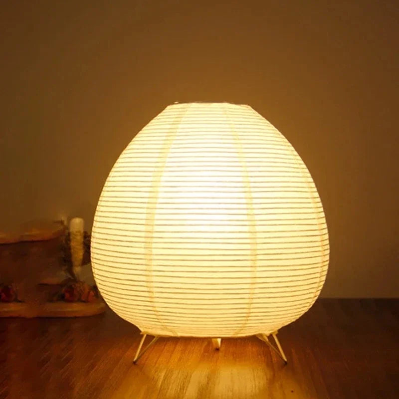 HIKARI – Japanese LED Desk Lamp made of Rice Paper, 21 × 23 cm, Decorative & Stylish