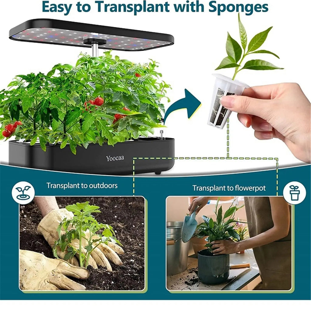 HydroLeaf Hydroponic Starter Set 120-Piece | With Baskets, Sponges & Covers | For Indoor Gardening & Cultivation