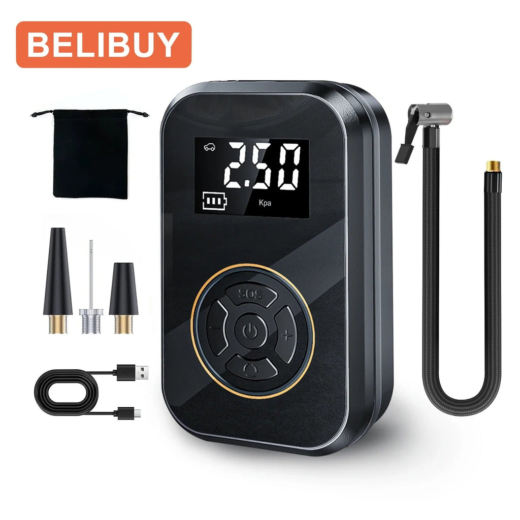 AirVolt Go Compressor | Wireless & Rechargeable | Tire Pressure & Power Bank in One | Compact & Portable