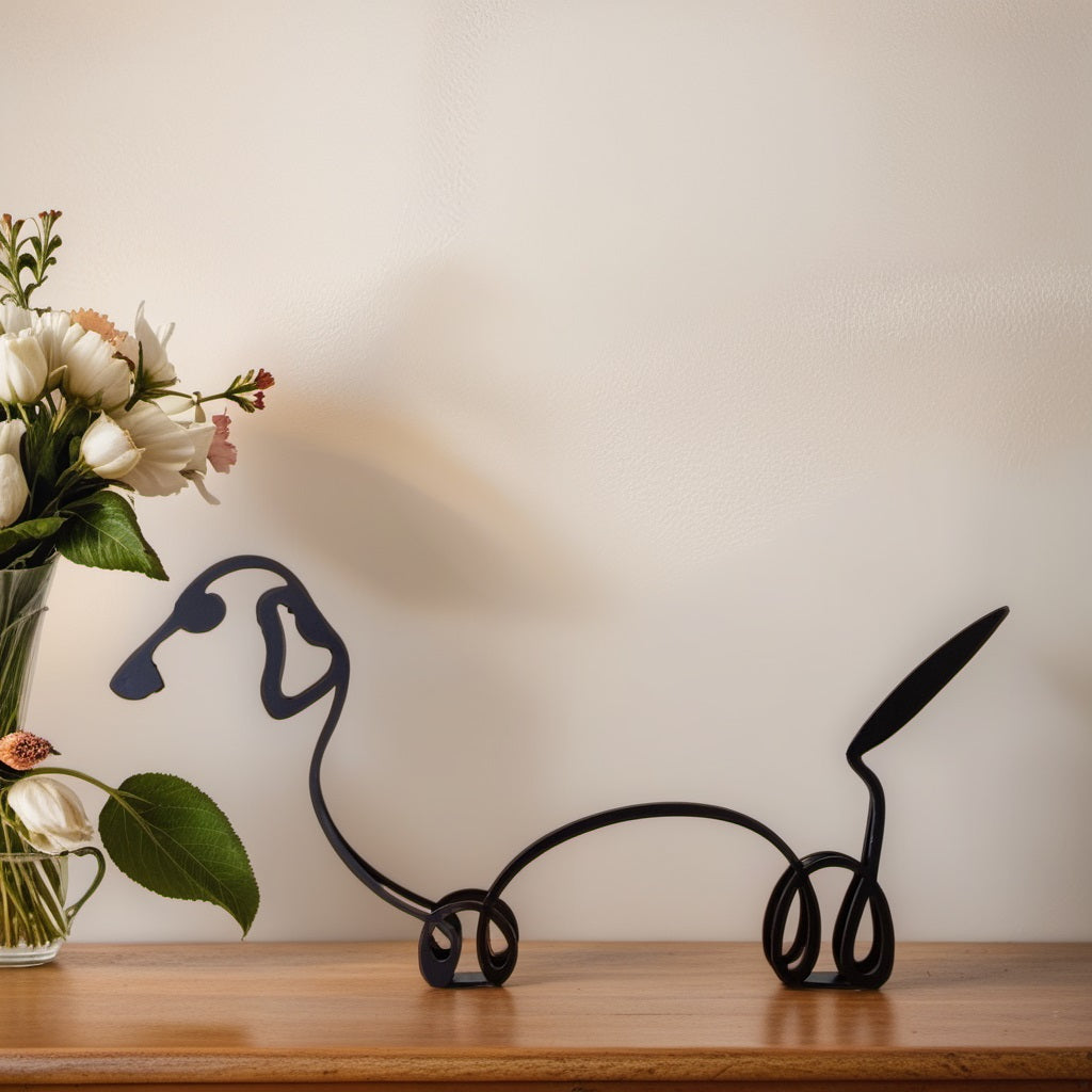 Artipaws Abstract Dog Sculpture | Modern Design | High-Quality Art Figurine | For Shelf & Table