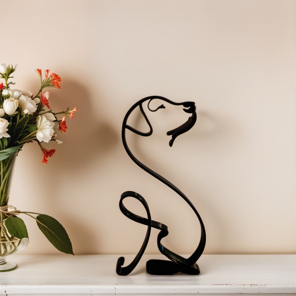 Artipaws Abstract Dog Sculpture | Modern Design | High-Quality Art Figurine | For Shelf & Table