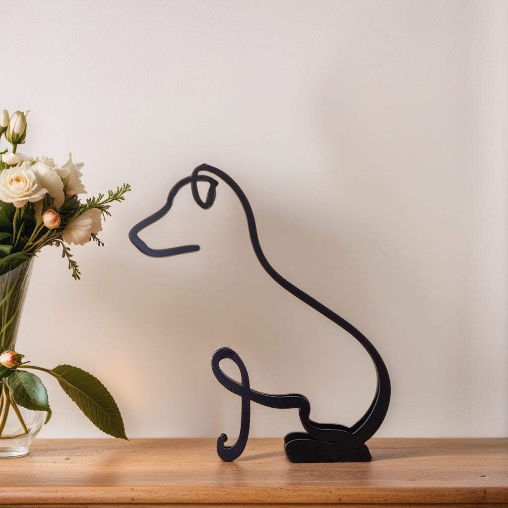 Artipaws Abstract Dog Sculpture | Modern Design | High-Quality Art Figurine | For Shelf & Table