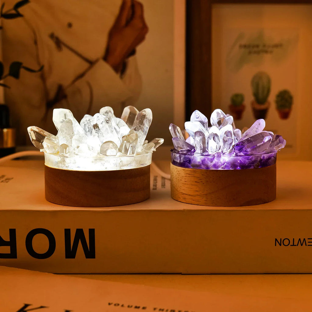 Crystal Lamp Natural Stone | Handmade | Feng Shui & Wellness Decor | 150–200 g