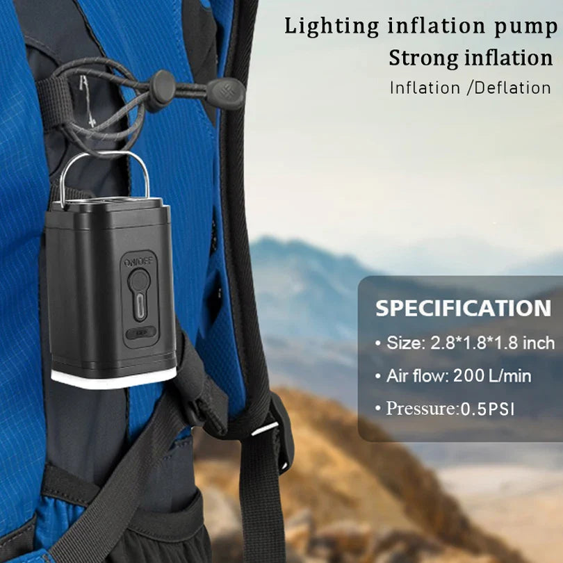 AirBreezy Mini Air Pump | Ultra Compact & USB-C Rechargeable | 5 Nozzles | 200L/min Performance