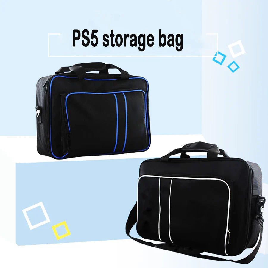 Gearvault Carrying Bag for PS5 Console & Accessories | Shockproof & Water-Resistant | With Shoulder Strap & Organizer Compartments