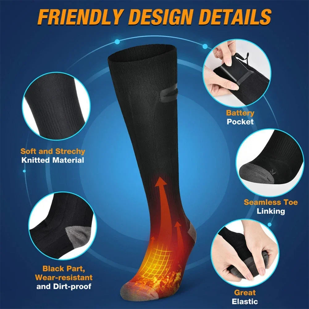 Heated Socks Thermavolt | 3 Heat Settings | With Power Bank | Winter Thermal Socks Unisex for Outdoor & Travel