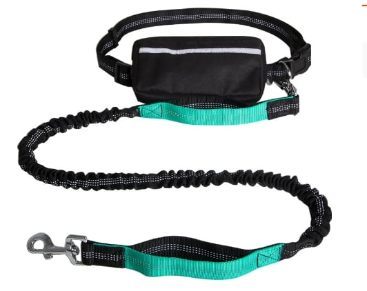 Walkora | Freihand-Hundeleine mit Stoßdämpfung | Verstellbarer Hüftgurt | Für Hunde von 20–36 kg