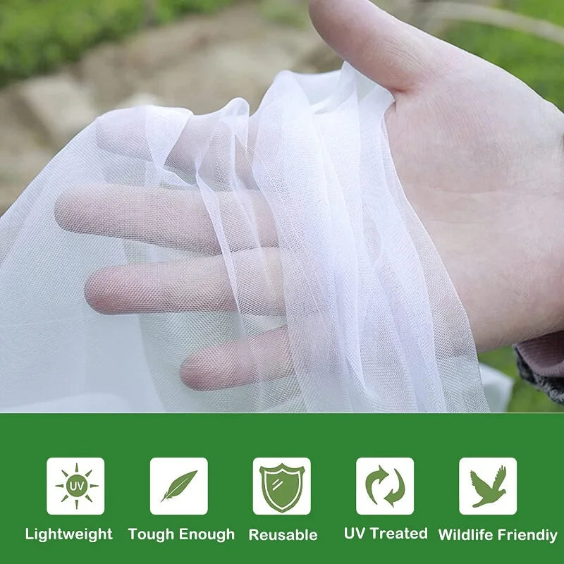 GARDIVIA Vegetable Protection Net | High-Density Insect Netting Made of Polyethylene | UV-Resistant & Breathable | For Raised Beds & Vegetable Cultivation