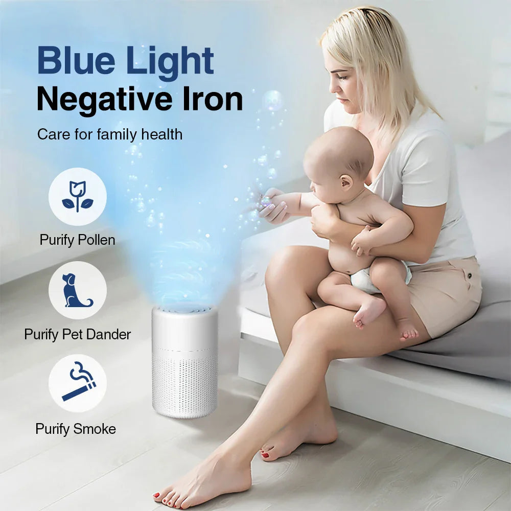 AirPure 360 | Table Air Purifier | HEPA H13 & Activated Carbon | USB Type-C & Quiet Operation