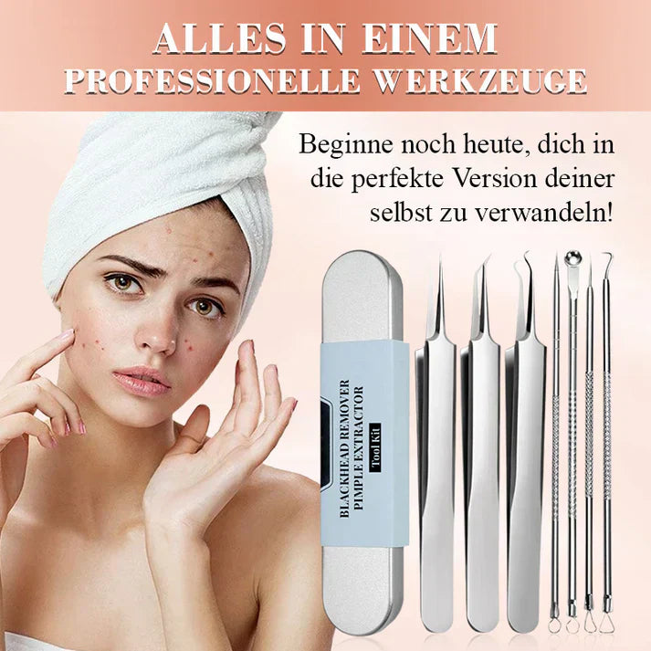 Blackhead Remover Set PureSkinX | Precise & Hygienic | Stainless Steel Tools for Clear Skin