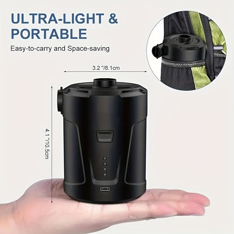 Electric Air Pump AirTrek Mini | USB Rechargeable & Cordless | Compact & Durable | For Air Mattresses & Outdoor Use