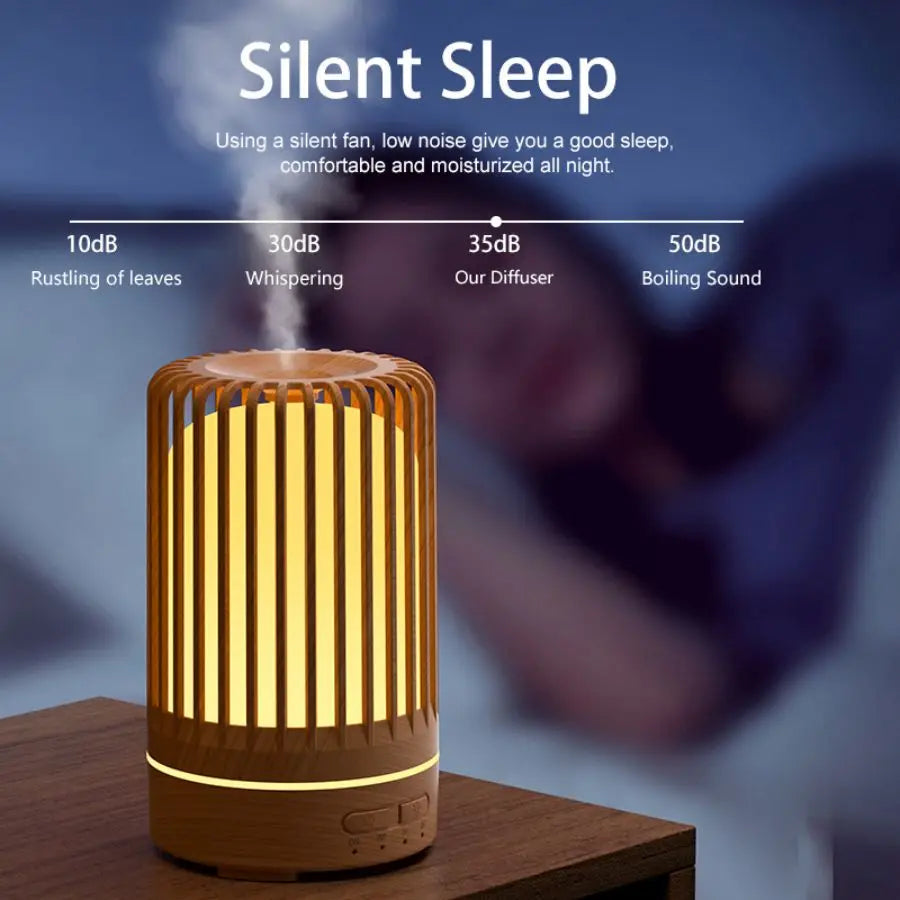 Auralis Mini Aroma Diffuser | 150 ml | Ultrasonic & LED Mood Light | USB Powered | Quiet Air Humidification