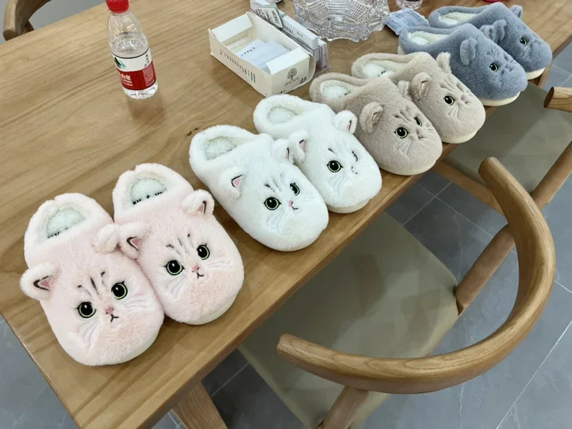 Cat Slippers PawLuxe | Fluffy & Warm | Winter Slippers for Women & Men | Non-Slip & Comfortable