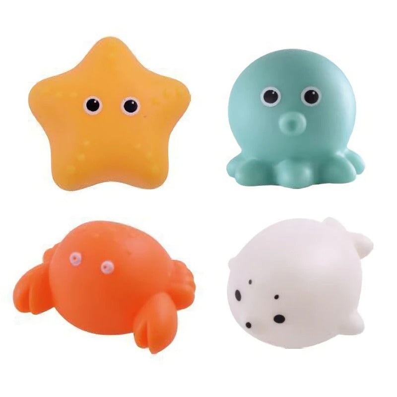 Glowing Bath Friends AquaLumi | Interactive Bath Toy for Ages 3 and Up | With Light & Color Effects