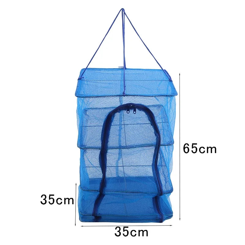 AeroDry 3X Drying Net | Foldable Hanging Basket with 3 Levels | For Fish, Herbs, Vegetables & Plants | 35×35×65 cm
