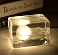 Clarylume Glass Table Lamp | Glare-Free LED Light | Crystal Clear Design | For Bedroom, Office & Living Room