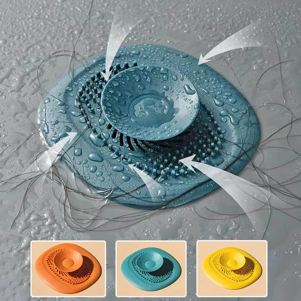 DrainGuard Silicone Drain Strainer | Anti-Clog & Non-Slip | For Bathroom, Shower & Kitchen | Fine Mesh & Easy to Clean