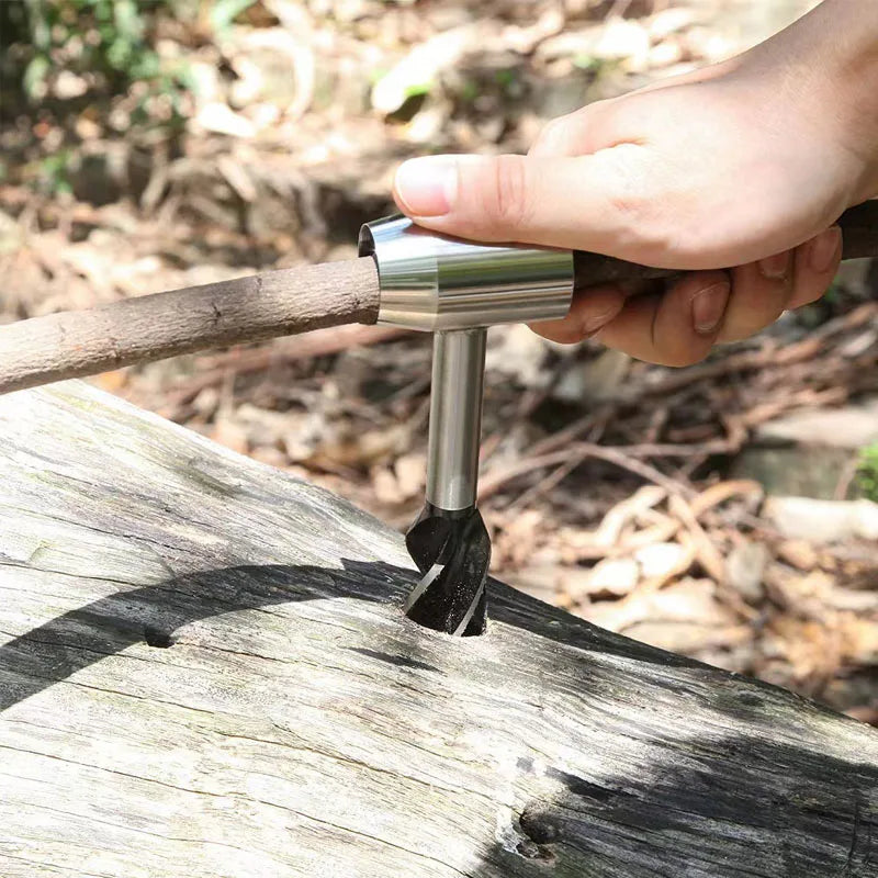 Bushcraft Hand Drill FerroDrill | Outdoor Survival Tool | Durable Carbon Steel | 16.5 cm