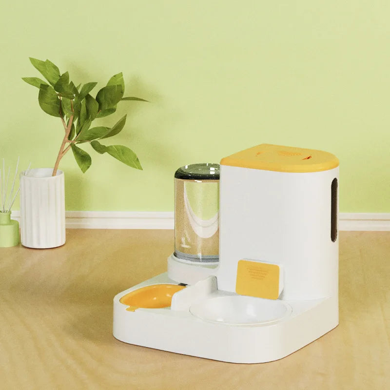 Feedipet Food & Water Dispenser for Cats & Dogs | Automatic Refill | 2-in-1 Bowl Set