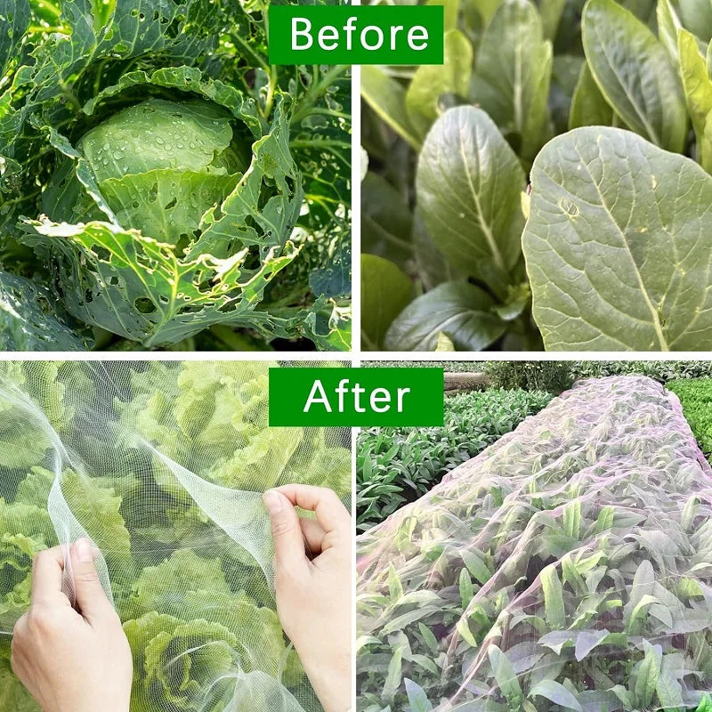 GARDIVIA Vegetable Protection Net | High-Density Insect Netting Made of Polyethylene | UV-Resistant & Breathable | For Raised Beds & Vegetable Cultivation