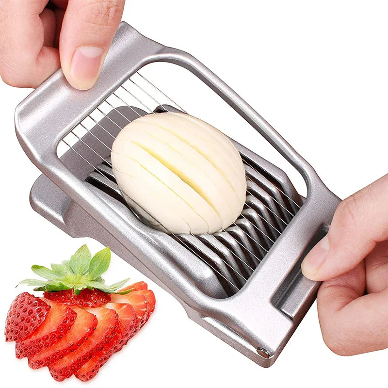 Egg Slicer SchnittMeister | Stainless Steel Cutting Wires | For Egg, Cheese & Mushrooms | Durable Aluminum Housing