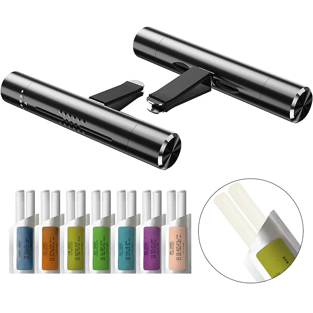AROMOVA Car Scent Clip | Long-Lasting Natural Fragrance with Essential Oils | Adjustable Vent Clip | Leak-Free | For Car & Room Air Freshening