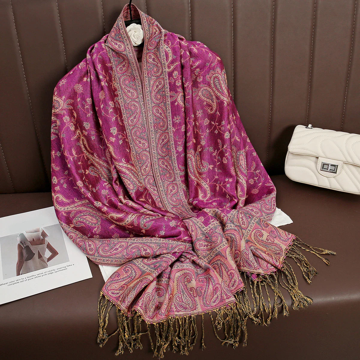 Élégancea | Women's Scarf | Cashmere Feel | 70 × 190 cm | Luxury Print & Warm