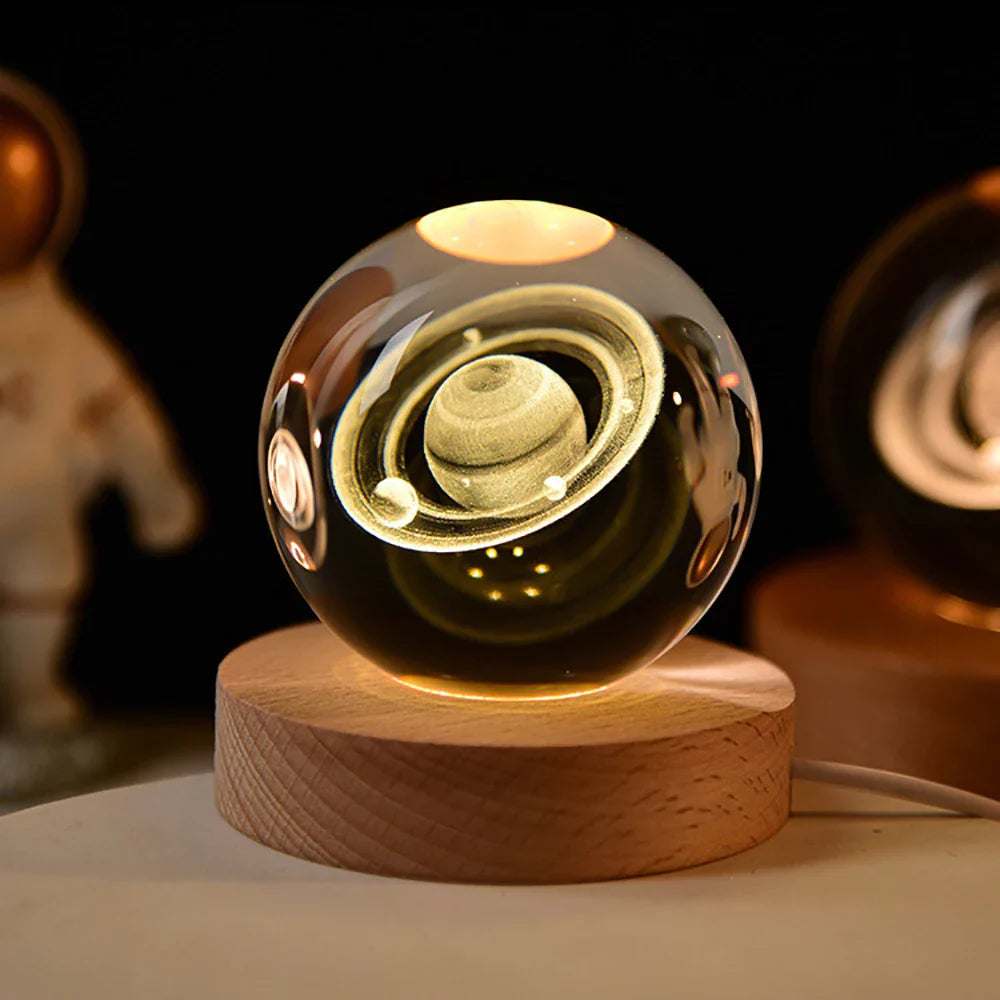 Astranova Galaxy Night Light | LED Crystal Ball with Milky Way Design | Warm White Light | Creative Gift for Kids & Adults