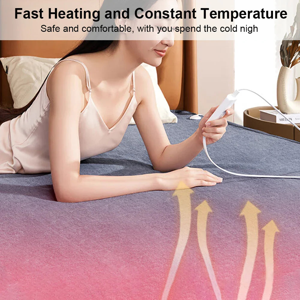 Electric Heated Blanket | Thermostat Controlled | Double Size | 220V EU Plug